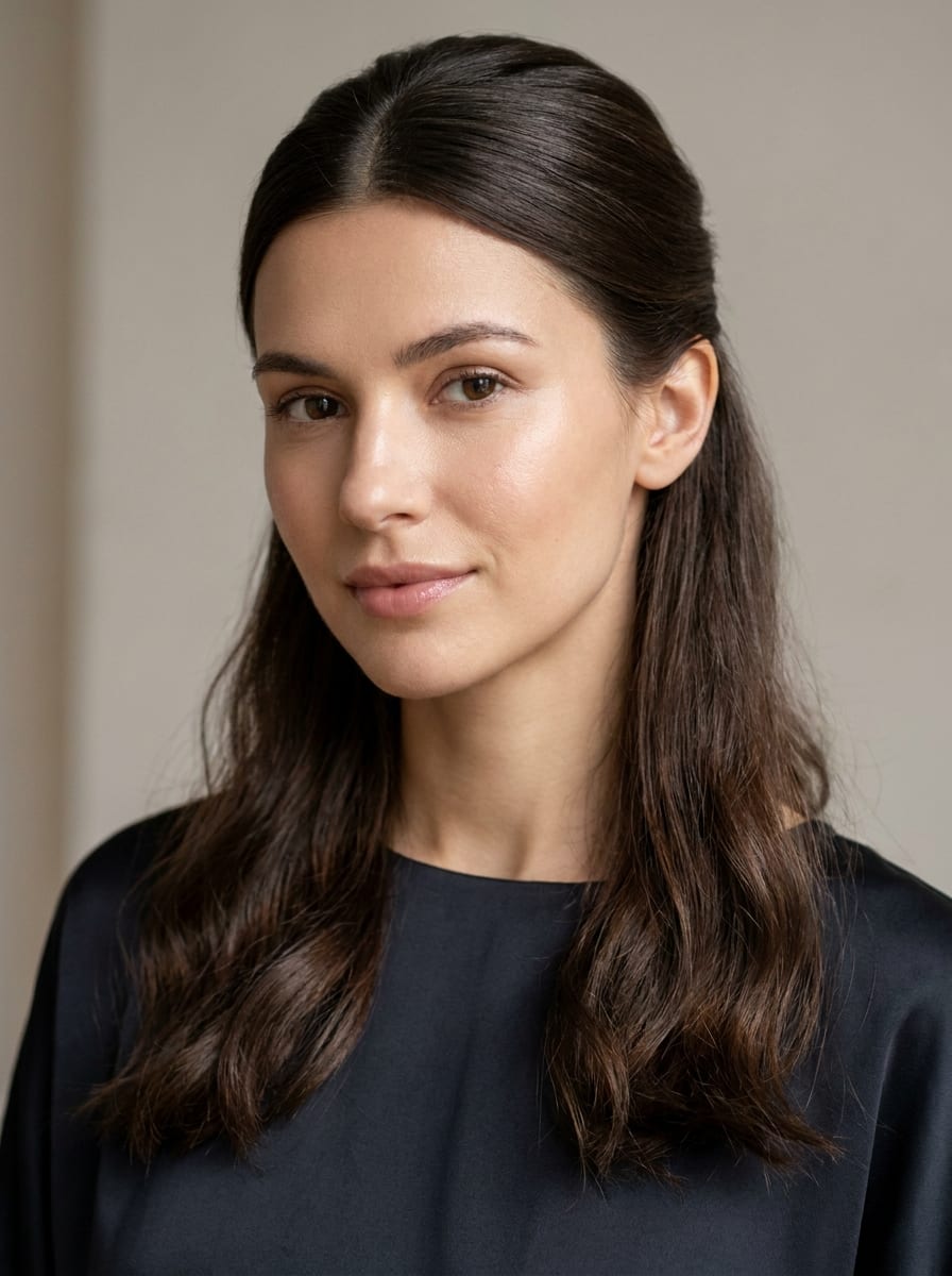 Sleek Half-up Frisur - Half-up Frisur